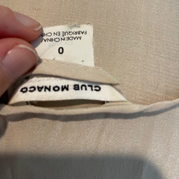 Club Monaco Sequin Sparkle White Silk Mini Dress - Picture 4 of 4